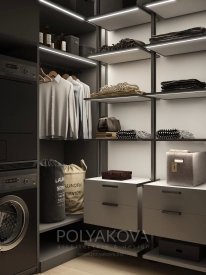 Дизайн гардеробної 2,84 кв.м від Cтудія дизайну Polyakova. Фото 1